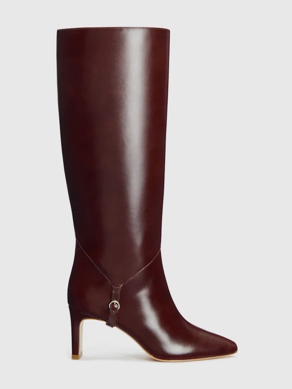 Reformation Gaelle Knee High Heeled Boots NEW Ruby